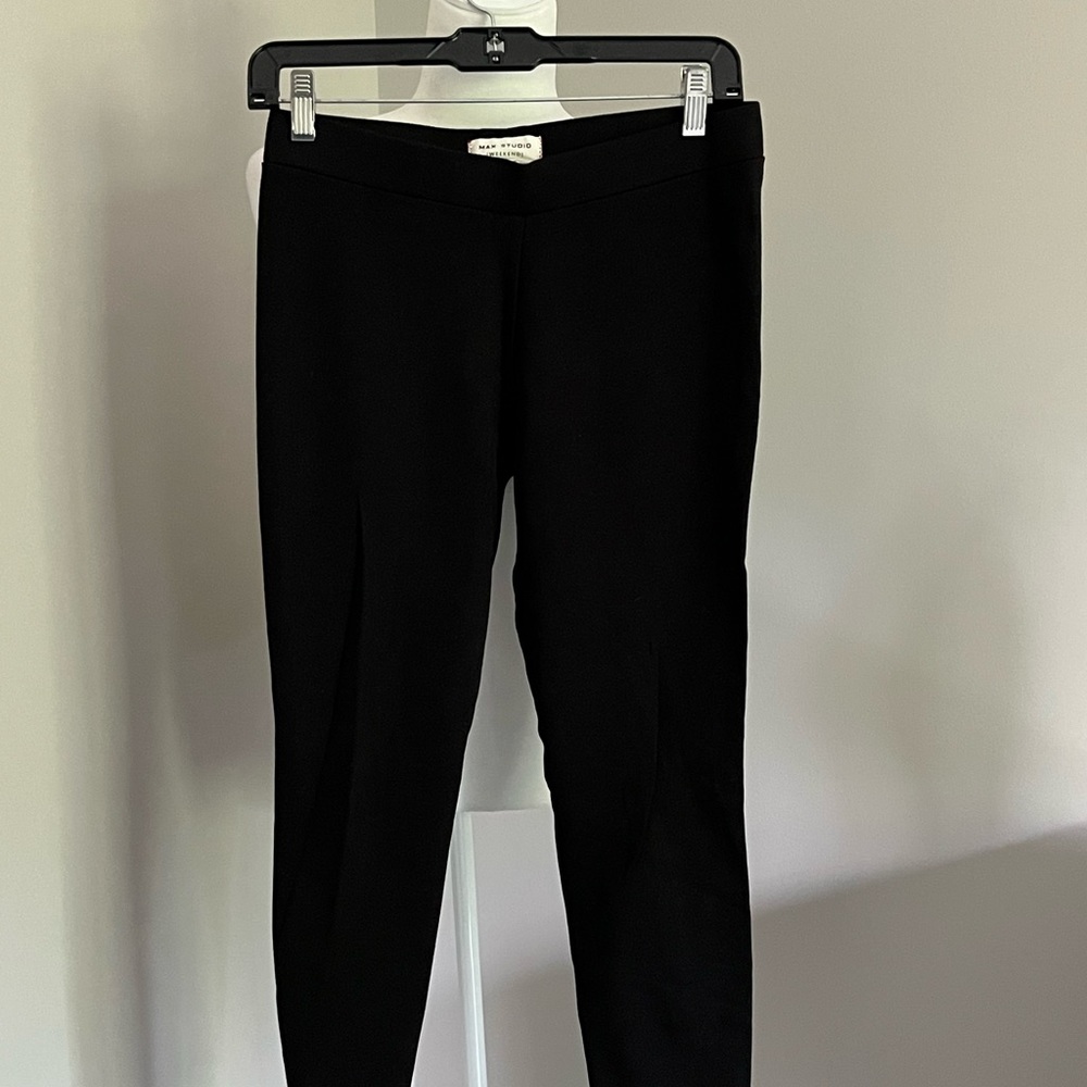 Max Studio Weekend Black Stretch Pull On Pants - image 4